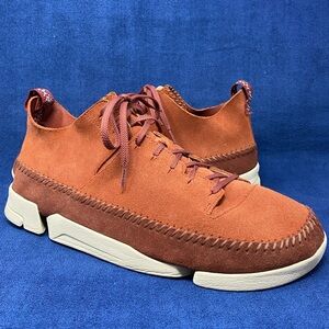 Clarks Original Wallabees TRIGENIC FLEX Suede Leather red Casual Shoes - US12